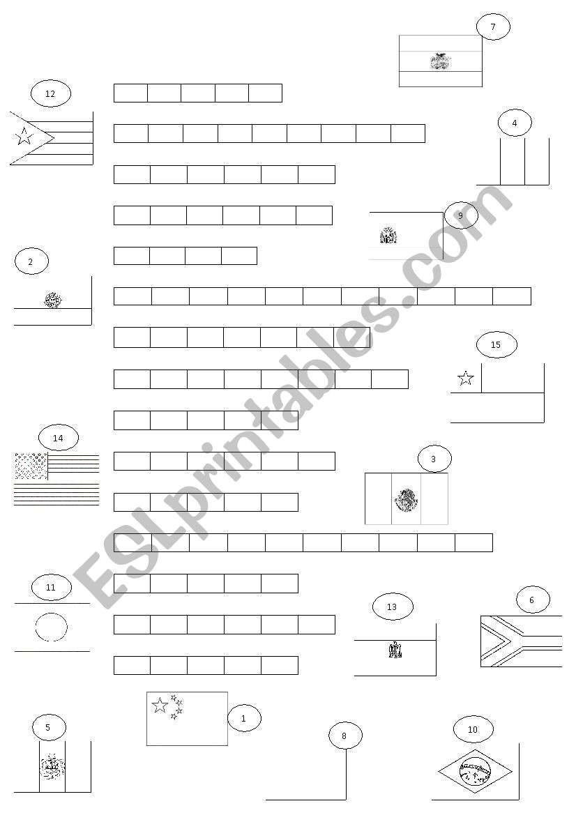 [CROSSWORD] Whose flag is it? worksheet